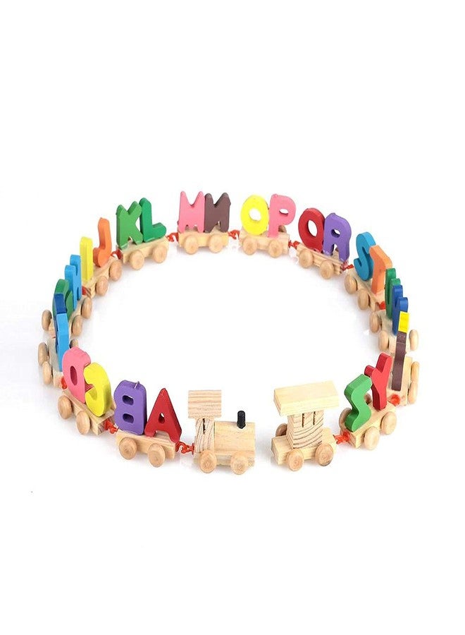CrazyCrafts Crazy Crafts Wooden Alphabet Letters Train (A-Z) English Vocabulary Building Train Set Early Educational Toys Kids 2+ Years for Boys & Girls AZ01 - Image 5